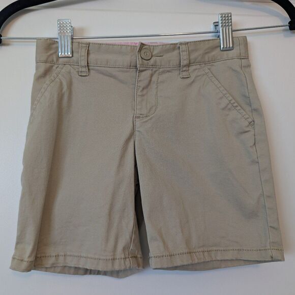 Cat & Jack Khaki 5" Inseam School Uniform Shorts Girls Size 5T - Picture 1 of 7